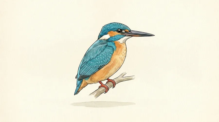 The kingfisher's branch: a painted plate of the kingfisher